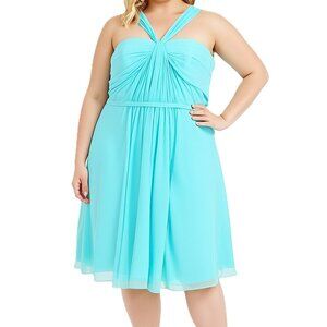 David's Bridal Mint Color Bridesmaid Dress Size 16